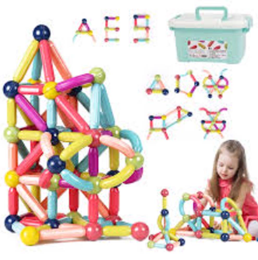 Zomo | Building Tiles Magnet Building Blocks Magnet Toys Set 3D ...