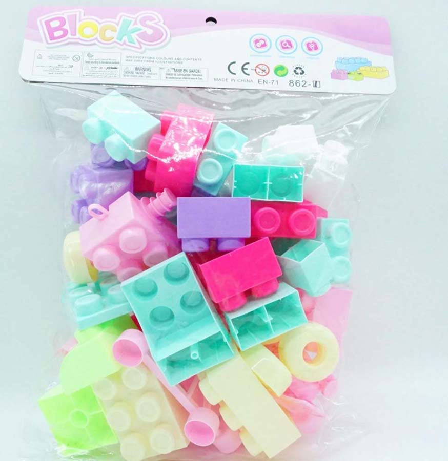 Zomo | Plastic Building Blocks With Stickers Children Small Particle ...