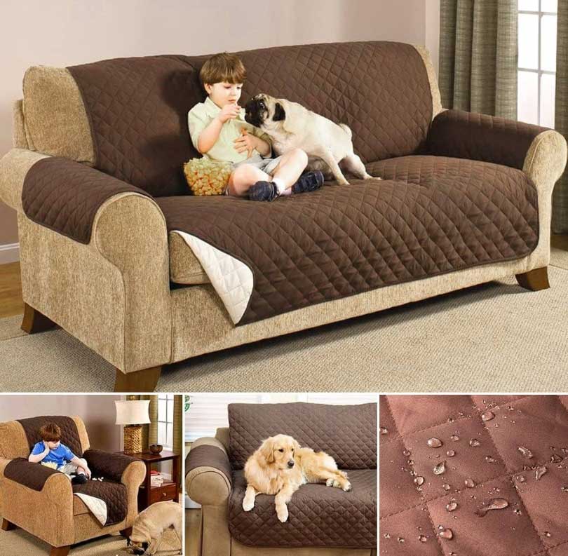 Zomo | Sofa cover - Triple Couch Coat Reversible Washable Sofa Cover